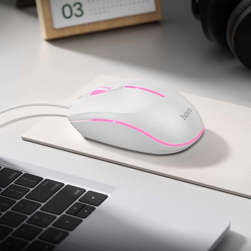 SPOTT-GR Hoco GM37 - Ενσύρματο Gaming Ποντίκι USB-A 2400 dpi - Άσπρο