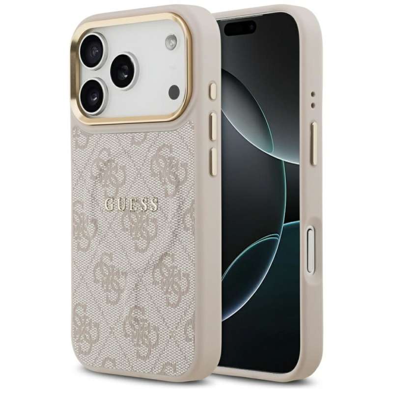 SPOTT-GR GUESS - Θήκη για Apple iPhone 17 Pro με Υποστήριξη MagSafe (PU 4G W/ Classic) - Ροζ