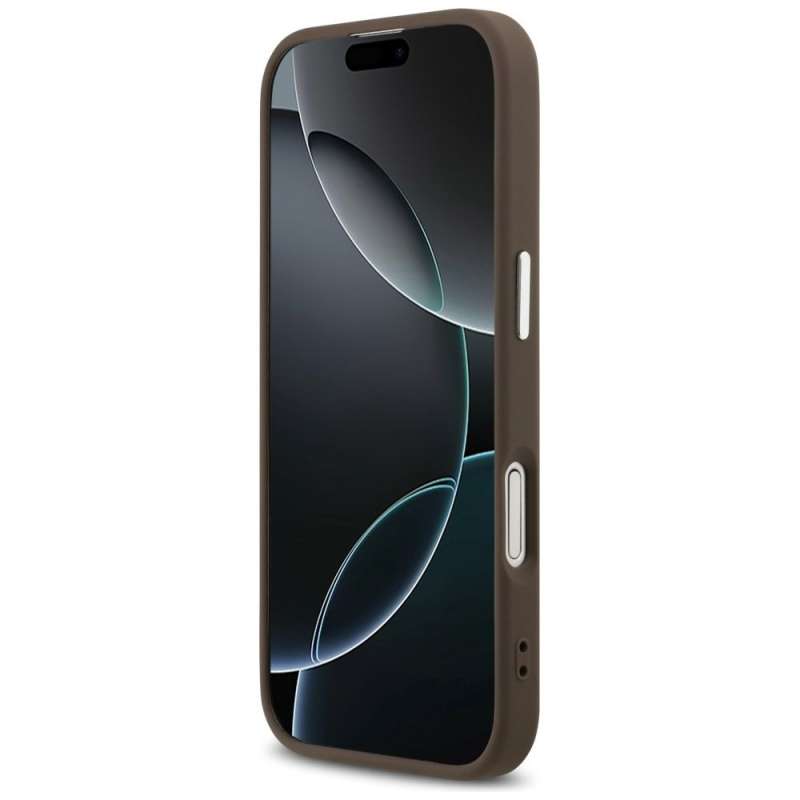 SPOTT-GR GUESS - Θήκη για Apple iPhone 17 με Υποστήριξη MagSafe (PU 4G W/Triangle Logo SL) - Καφέ