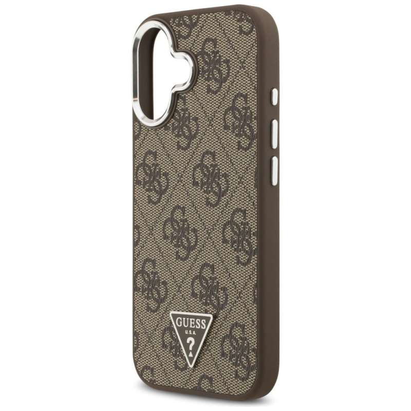 SPOTT-GR GUESS - Θήκη για Apple iPhone 17 με Υποστήριξη MagSafe (PU 4G W/Triangle Logo SL) - Καφέ