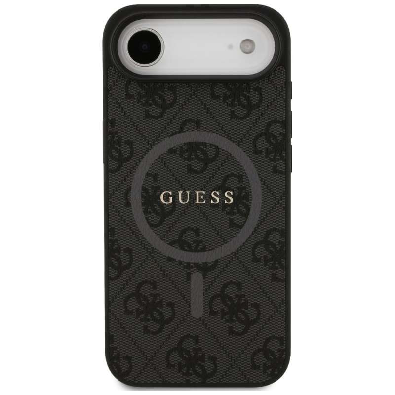 SPOTT-GR GUESS - Θήκη για Apple iPhone 17 Air με Υποστήριξη MagSafe (PU 4G Ring Classic Logo) σε Μαύρο Χρώμα
