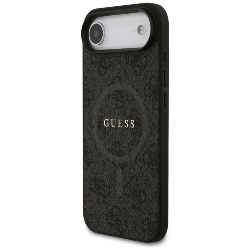 SPOTT-GR GUESS - Θήκη για Apple iPhone 17 Air με Υποστήριξη MagSafe (PU 4G Ring Classic Logo) σε Μαύρο Χρώμα