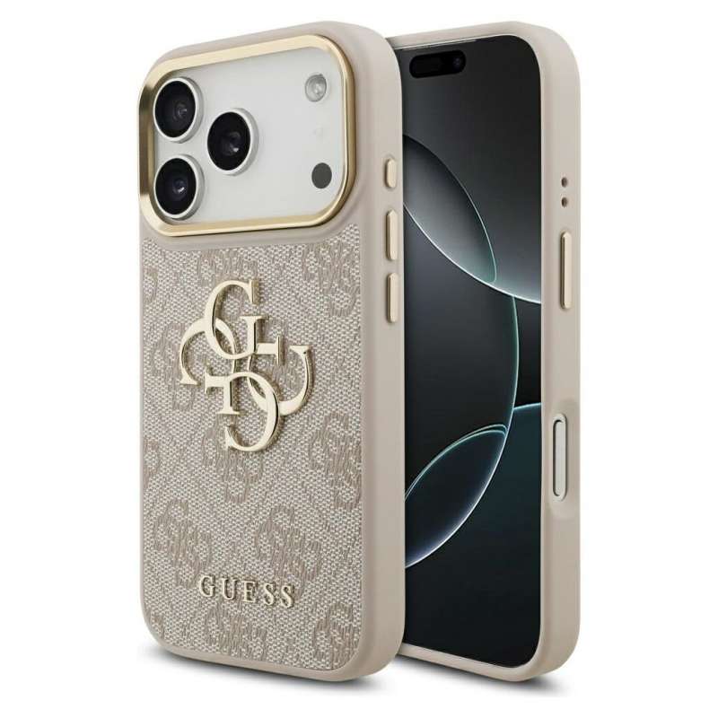 SPOTT-GR GUESS - Θήκη για Apple iPhone 17 Pro (PU W/ Big 4G Classic Logo) - Ροζ