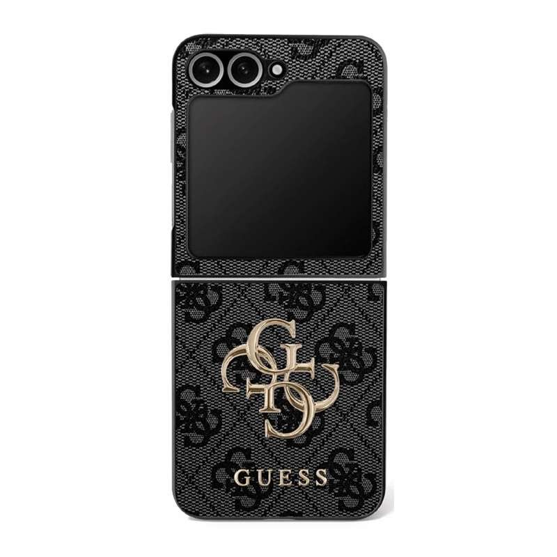 SPOTT-GR GUESS - Θήκη για Samsung Galaxy Z Flip 7 (PU Leather 4G Metal Logo) - Μαύρη