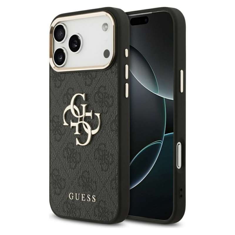 SPOTT-GR GUESS - Θήκη για Apple iPhone 17 Pro Max (PU W/ Big 4G Classic Logo) - Χρυσή - Μαύρη