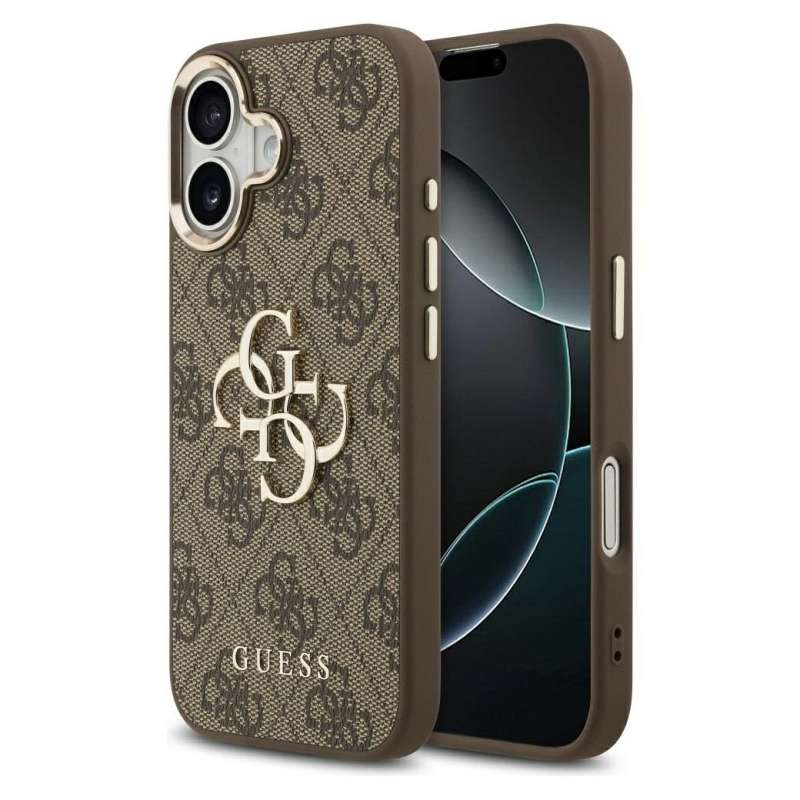 SPOTT-GR GUESS - Θήκη για Apple iPhone 17 (PU W/ Big 4G Classic Logo) - Χρυσή - Καφέ