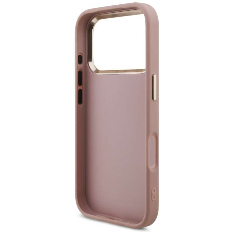 SPOTT-GR GUESS - Θήκη για Apple iPhone 17 Pro (Fixed Glitter Big 4G Metal Frame) - Ροζ