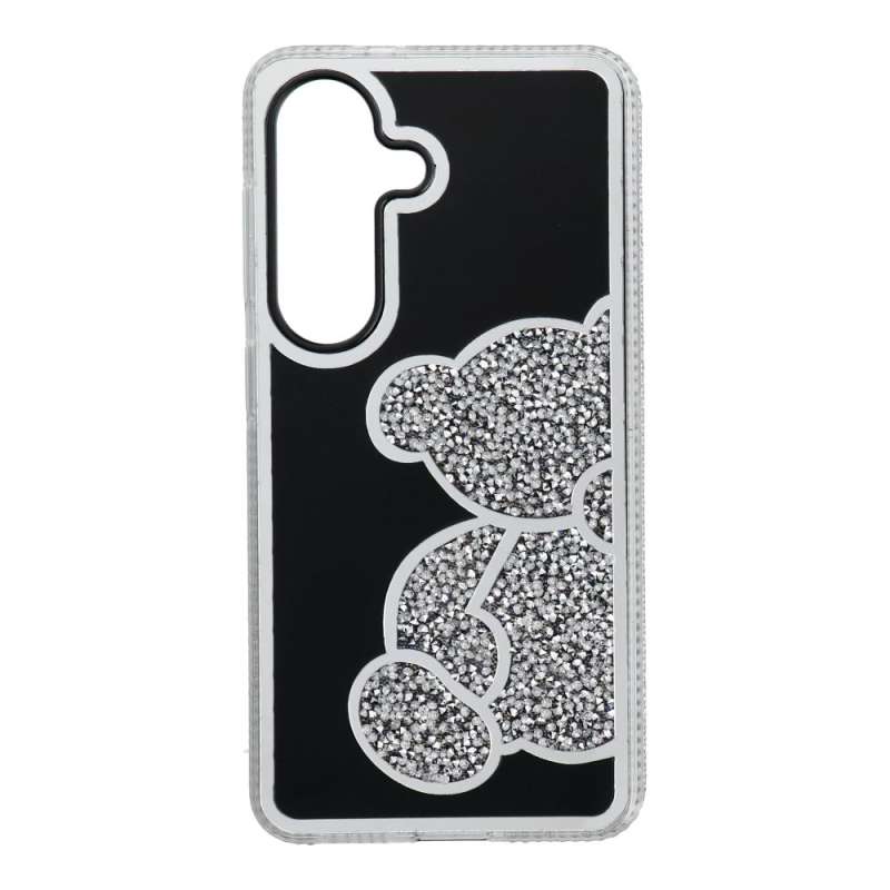 SPOTT-GR Teddy Bear Case - Θήκη με Σχέδιο Αρκουδάκι για Samsung Galaxy S26 Pro σε Ασημί Χρώμα