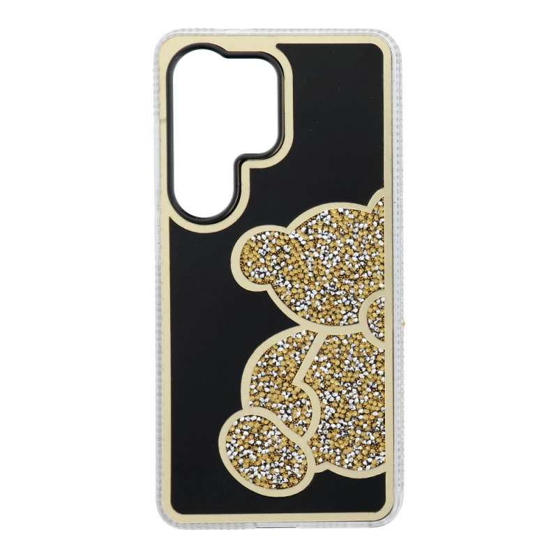 SPOTT-GR Teddy Bear Case - Θήκη με Σχέδιο Αρκουδάκι για Samsung Galaxy S26 Ultra σε Χρυσό Χρώμα