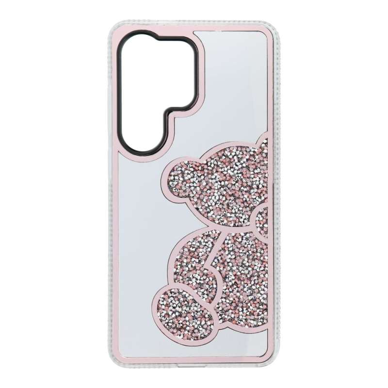SPOTT-GR Teddy Bear Case - Θήκη με Σχέδιο Αρκουδάκι για Samsung Galaxy S26 Ultra σε Ροζ Χρώμα