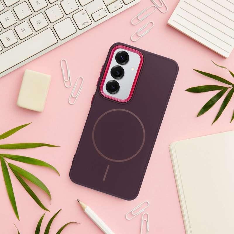 SPOTT-GR Frame Mag Case - Θήκη με Υποστήριξη MagSafe για Samsung Galaxy S26 Edge σε Μωβ Χρώμα
