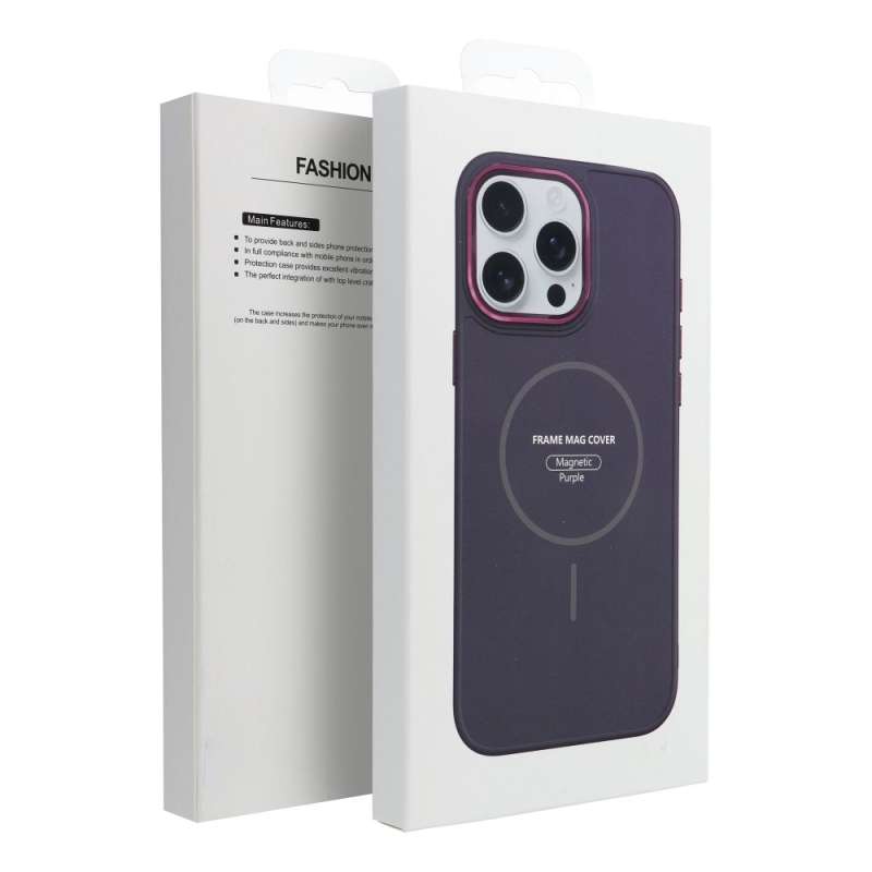 SPOTT-GR Frame Mag Case - Θήκη με Υποστήριξη MagSafe για Samsung Galaxy S26 Edge σε Μωβ Χρώμα