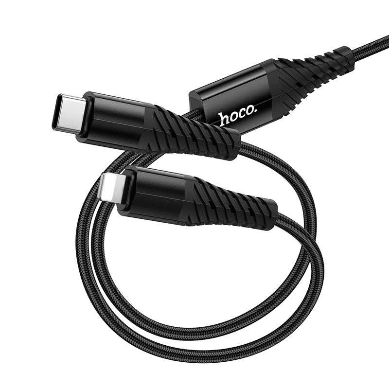 SPOTT-GR Hoco X123 - Καλώδιο Type-C σε Type-C / Lightning 1m σε Μαύρο Χρώμα