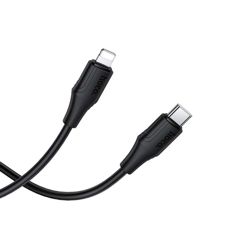 SPOTT-GR Hoco X124 - Καλώδιο USB-A σε Lightning 27W 1m σε Μαύρο Χρώμα