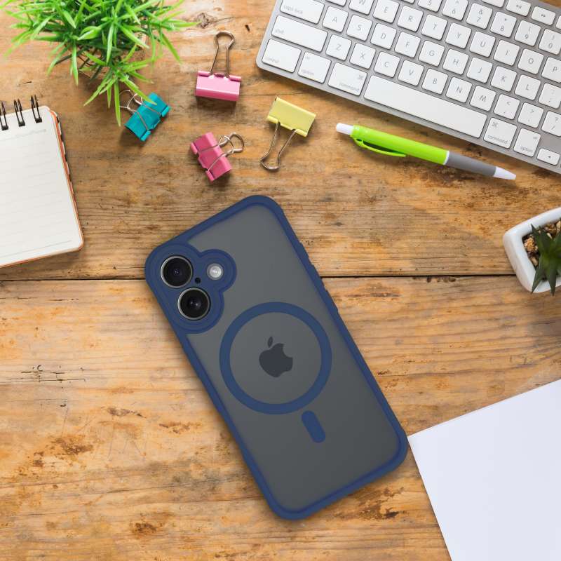 SPOTT-GR Full Matte Mag Case - Θήκη με Υποστήριξη MagSafe για Apple iPhone 16 σε Μπλε Χρώμα