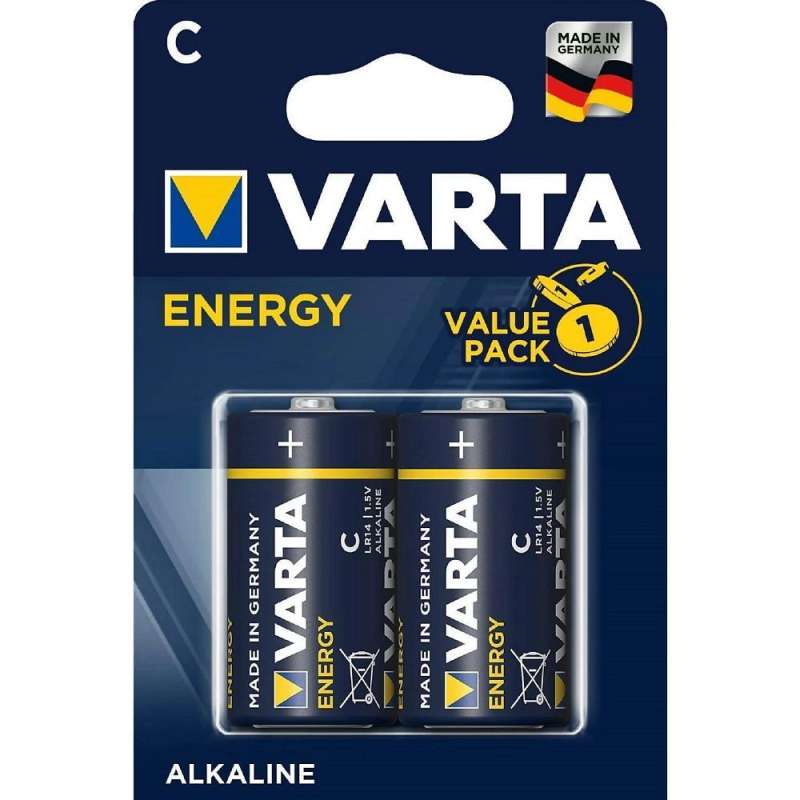 SPOTT-GR Varta Αλκαλικές Μπαταρίες R14 (Τύπος C) Energy (Σετ 2 Τεμάχια)