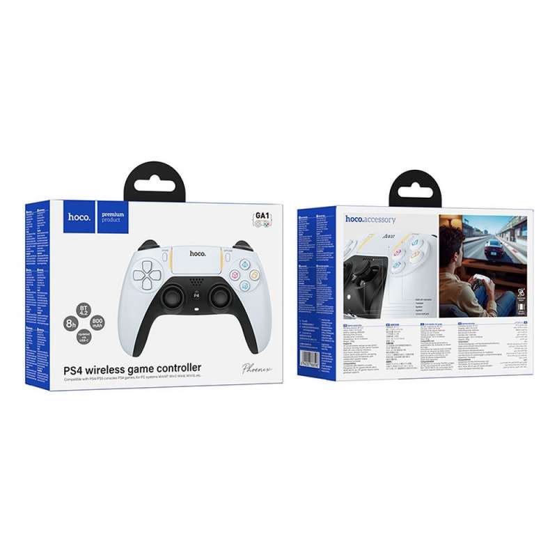 SPOTT-GR Hoco GA1 - Ασύρματο Χειριστήριο Συμβατό με PS4 / PS5 / PC - Άσπρο