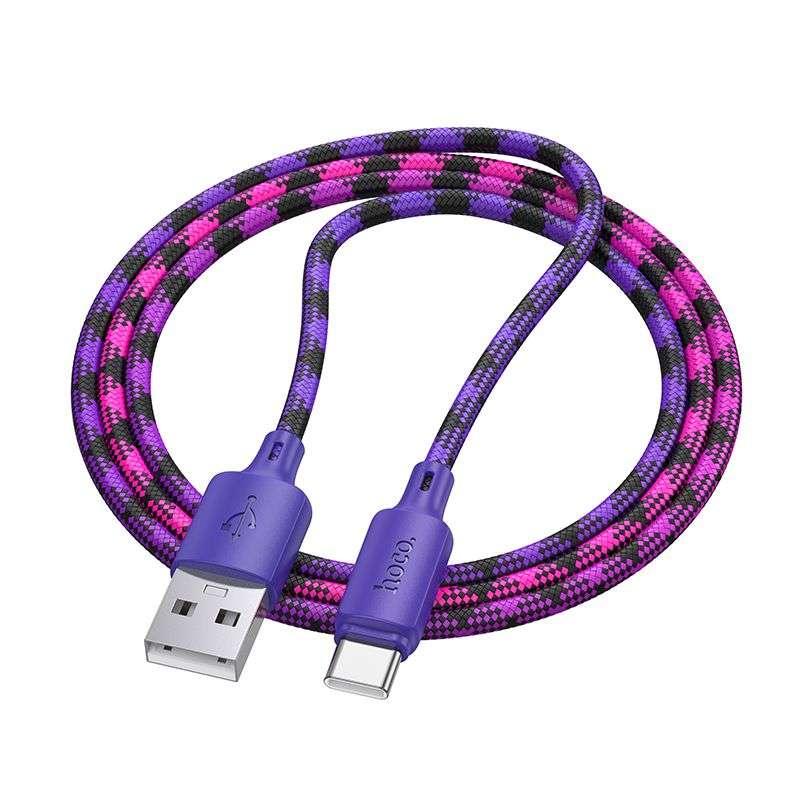 SPOTT-GR Hoco X116 - Καλώδιο USB-A σε Type-C 3A 1m - Μωβ