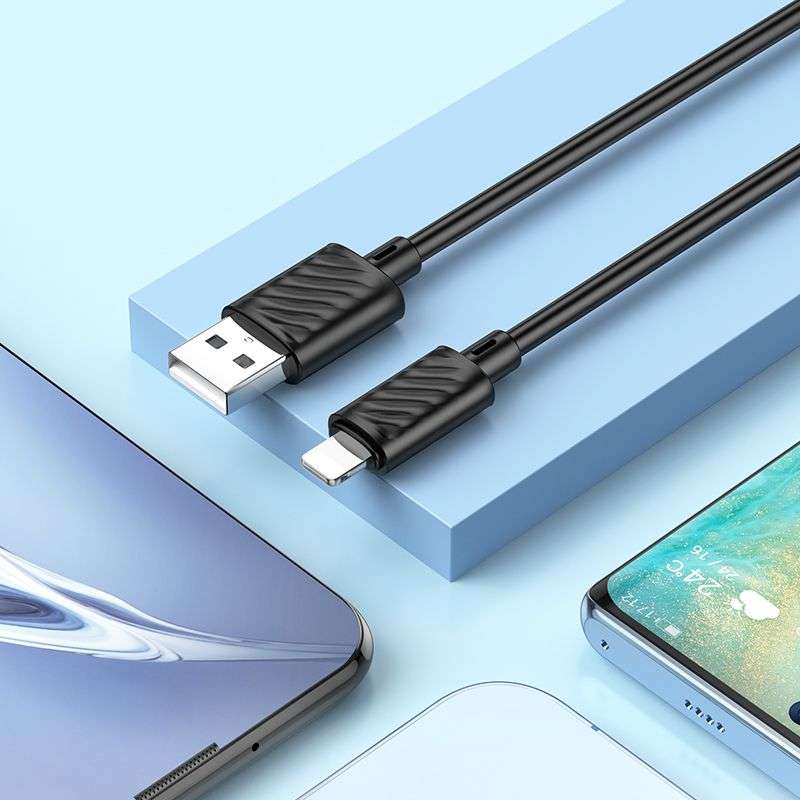 SPOTT-GR Hoco X88 - Καλώδιο USB-A σε Lightning 2.4A 2m - Μαύρο