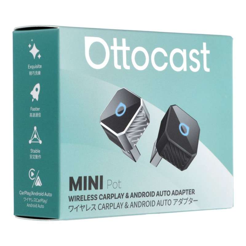 SPOTT-GR Ottocast Mini Cube T3 - Ασύρματος Αντάπτορας CarPlay / Android Auto σε Μαύρο Χρώμα