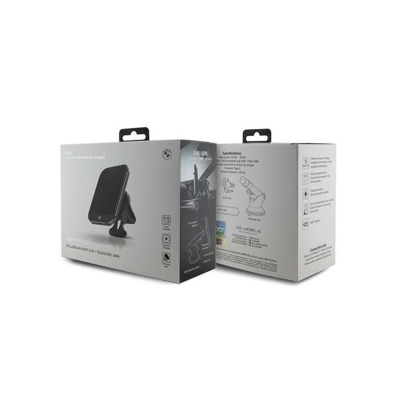 SPOTT-GR BMW Mount Signature Edition - Μαγνητική Βάση Κινητού για Παρμπρίζ / Αεραγωγό Αυτοκινήτου με Υποστήριξη MagSafe 15W σε Μαύρο Χρώμα