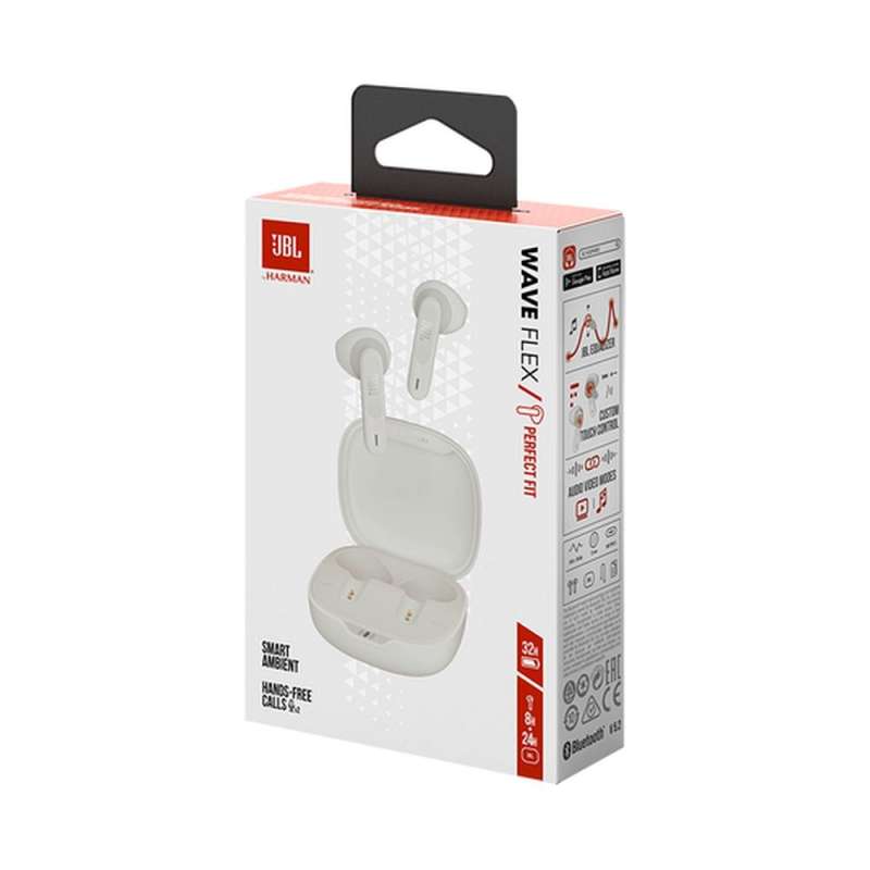 SPOTT-GR JBL Wave Flex - Ασύρματα In-Ear Ακουστικά Bluetooth σε Άσπρο Χρώμα