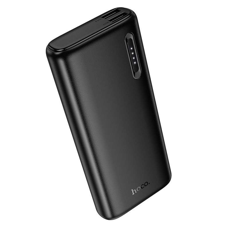 SPOTT-GR Hoco J158A - Power Bank 10000mAh 2A με Διπλή Υποδοχή USB-A σε Μαύρο Χρώμα