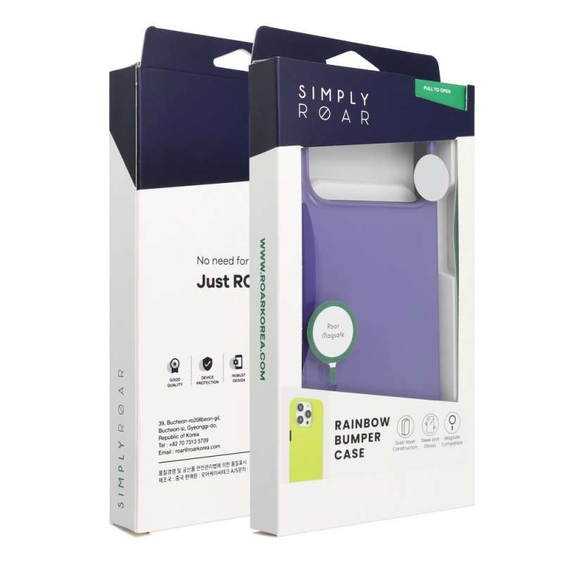 SPOTT-GR Roar Rainbow Bumper - Θήκη με Υποστήριξη MagSafe για Samsung Galaxy A37 σε Μωβ Χρώμα