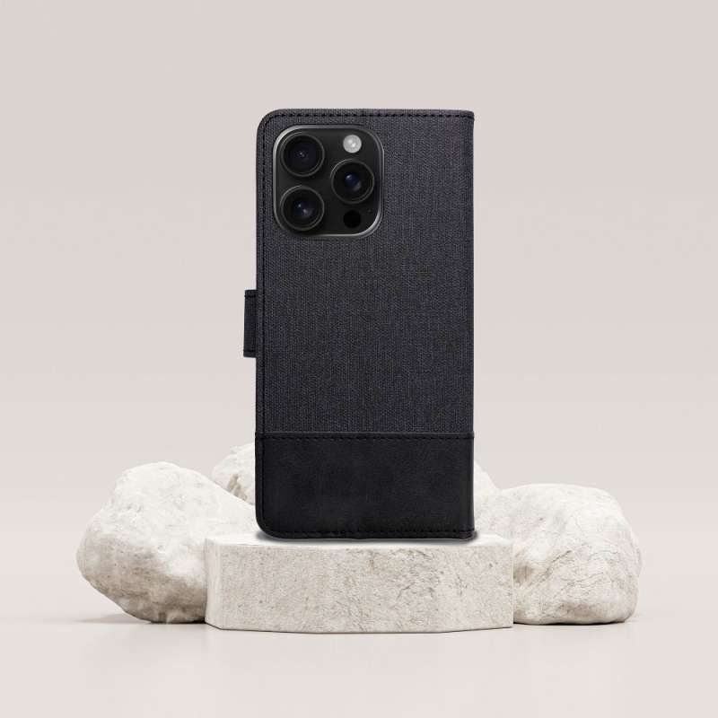 SPOTT-GR Gomma Book Case - Θήκη για Xiaomi Redmi Note 15 5G σε Μαύρο Χρώμα