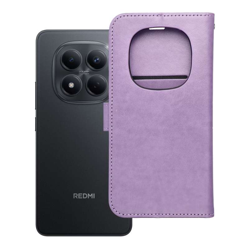 SPOTT-GR Mezzo Book Case - Θήκη για Xiaomi Redmi Note 15 Pro 5G (Σχέδιο Flower) σε Μωβ Χρώμα