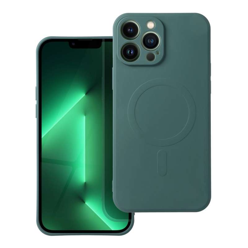 SPOTT-GR Silicone Mag Case - Θήκη Σιλικόνης με Υποστήριξη MagSafe για Samsung Galaxy A27 σε Πράσινο Χρώμα