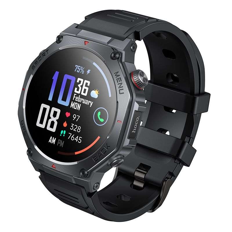 SPOTT-GR Hoco Y37 - Smartwatch με Οθόνη AMOLED 1.43