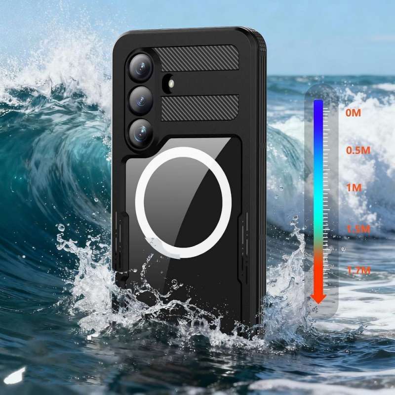 SPOTT-GR Shellbox Mars Case Αδιάβροχη Θήκη με Υποστήριξη MagSafe για Samsung Galaxy S26 Plus σε Μαύρο Χρώμα