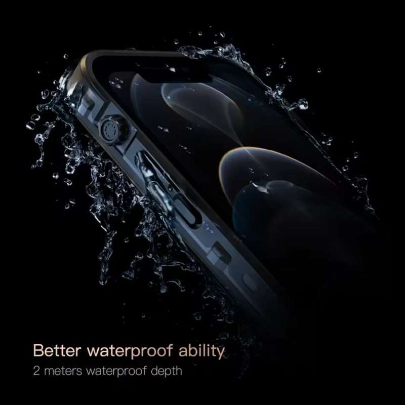 SPOTT-GR Shellbox Dot Waterproof Case - Αδιάβροχη Σκληρή Θήκη για Apple iPhone 12 σε Μαύρο Χρώμα