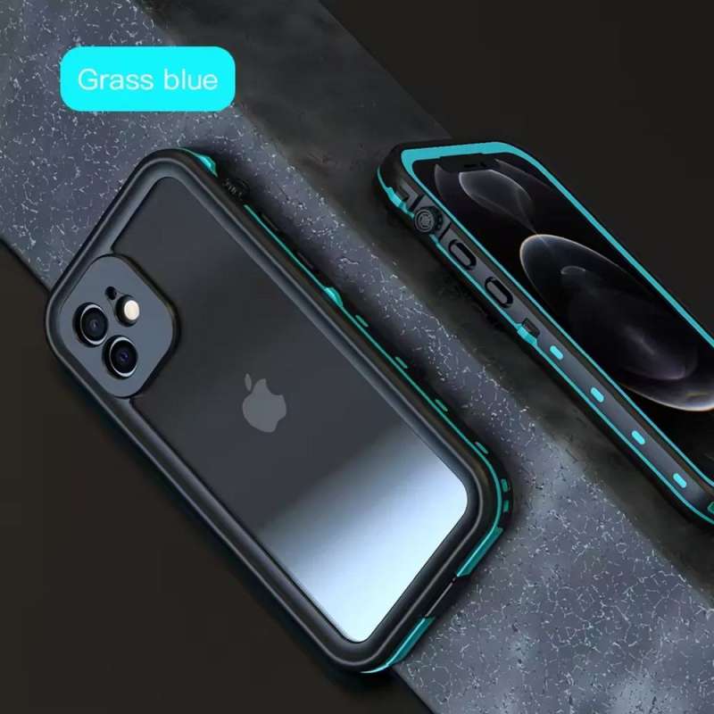 SPOTT-GR Shellbox Dot Waterproof Case - Αδιάβροχη Σκληρή Θήκη για Apple iPhone 12 σε Μαύρο Χρώμα