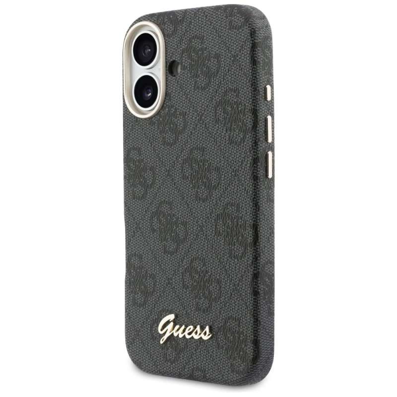 SPOTT-GR GUESS - Θήκη για Apple iPhone 17 με Υποστήριξη MagSafe (PU FW 4G Script) σε Μαύρο Χρώμα