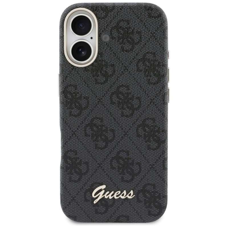 SPOTT-GR GUESS - Θήκη για Apple iPhone 17 με Υποστήριξη MagSafe (PU FW 4G Script) σε Μαύρο Χρώμα