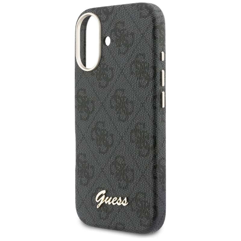 SPOTT-GR GUESS - Θήκη για Apple iPhone 17 με Υποστήριξη MagSafe (PU FW 4G Script) σε Μαύρο Χρώμα