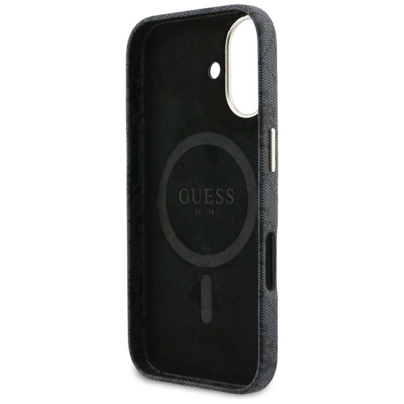 SPOTT-GR GUESS - Θήκη για Apple iPhone 17 με Υποστήριξη MagSafe (PU FW 4G Script) σε Μαύρο Χρώμα