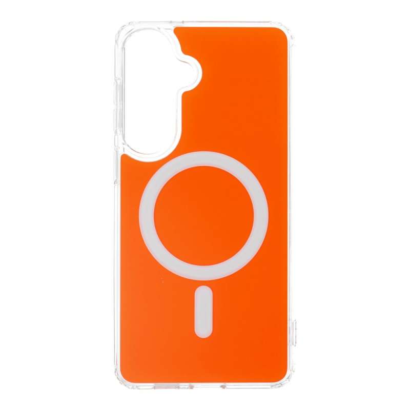 SPOTT-GR Clear Fusion Mag Case - Θήκη με Υποστήριξη MagSafe για Samsung Galaxy S26 Plus σε Πορτοκαλί Χρώμα