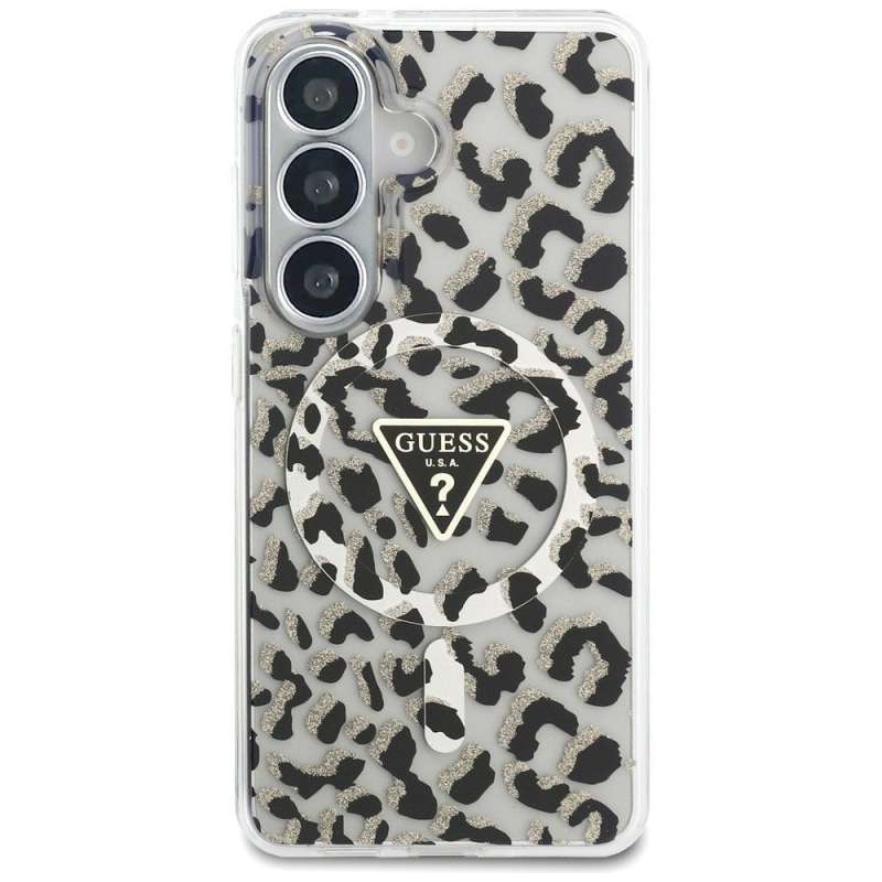 SPOTT-GR GUESS - Θήκη για Samsung Galaxy S26 (Magnetic IML Leopard Print Triangle) σε Μαύρο Χρώμα