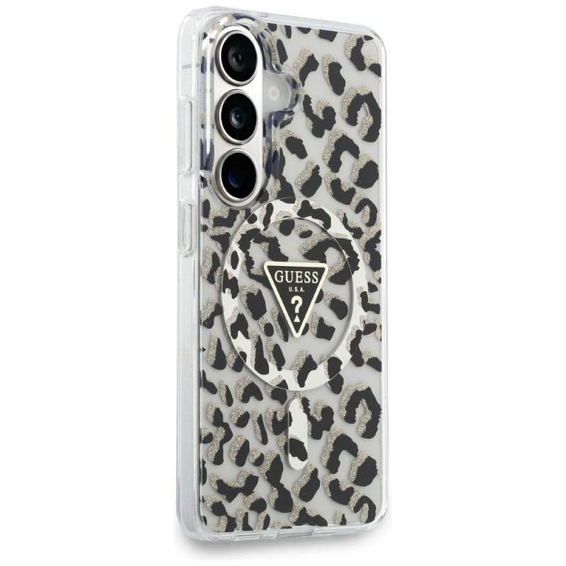 SPOTT-GR GUESS - Θήκη για Samsung Galaxy S26 (Magnetic IML Leopard Print Triangle) σε Μαύρο Χρώμα