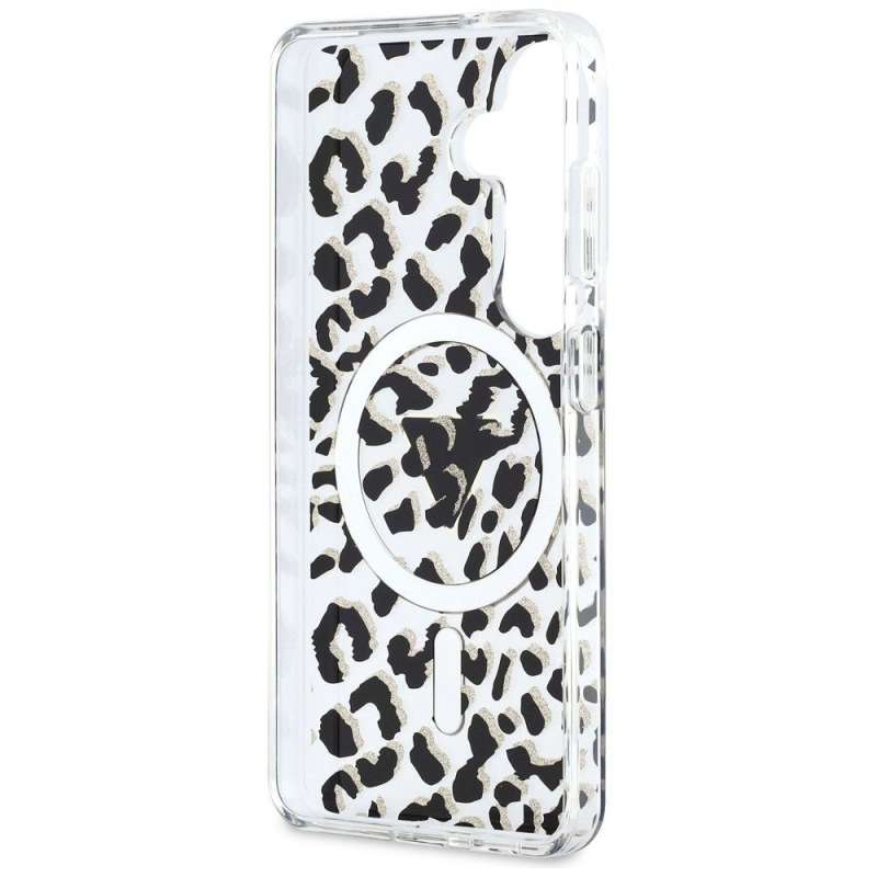 SPOTT-GR GUESS - Θήκη για Samsung Galaxy S26 (Magnetic IML Leopard Print Triangle) σε Μαύρο Χρώμα