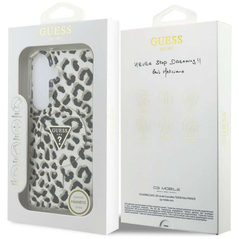 SPOTT-GR GUESS - Θήκη για Samsung Galaxy S26 (Magnetic IML Leopard Print Triangle) σε Μαύρο Χρώμα