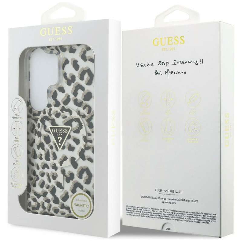SPOTT-GR GUESS - Θήκη για Samsung Galaxy S26 Ultra (Magnetic IML Leopard Print Triangle) σε Μαύρο Χρώμα