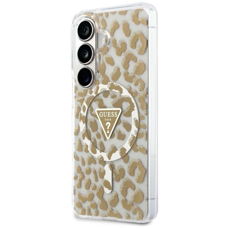 SPOTT-GR GUESS - Θήκη για Samsung Galaxy S26 (Magnetic IML Leopard Print Triangle) σε Καφέ Χρώμα