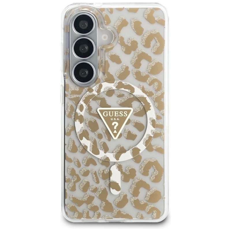 SPOTT-GR GUESS - Θήκη για Samsung Galaxy S26 (Magnetic IML Leopard Print Triangle) σε Καφέ Χρώμα