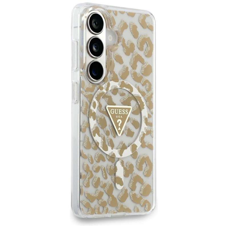 SPOTT-GR GUESS - Θήκη για Samsung Galaxy S26 (Magnetic IML Leopard Print Triangle) σε Καφέ Χρώμα