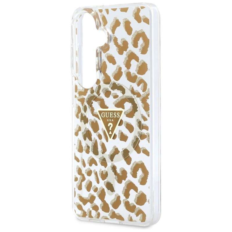SPOTT-GR GUESS - Θήκη για Samsung Galaxy S26 (Magnetic IML Leopard Print Triangle) σε Καφέ Χρώμα