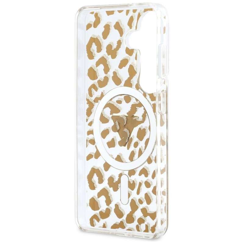 SPOTT-GR GUESS - Θήκη για Samsung Galaxy S26 (Magnetic IML Leopard Print Triangle) σε Καφέ Χρώμα